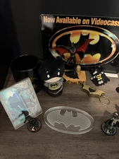 Batman Misc Lot ( Batman Mug, Sign, Batman, Kent Blk Panther Figures, Batnut ..