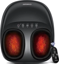 Foot Massager Machine with Heat, Shiatsu Deep Kneading Foot Massager with Remote