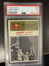 JERRY WEST  (IA) 1961 FLEER BASKETBALL #66 PSA 5