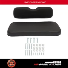 Black Golf Cart Front Cushion Set Fits EZGO RXV