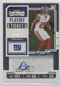 2023 Panini Contenders Playoff Ticket /149 Deonte Banks #230 Rookie Auto RC