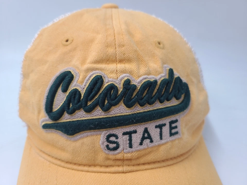 Colorado State University Rams Zephyr Mesh Trucker Snapback Hat Cap NCAA Yellow - Image 4 of 4