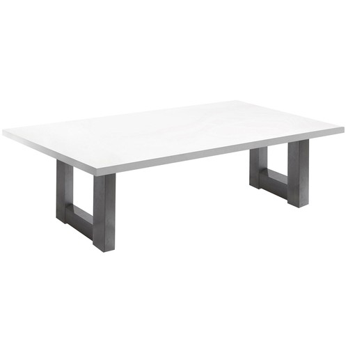 Couchtisch - Graphit-weiß matt - U-Gestell - 120x70 cm Sofatisch Wohnzimmertisch - Bild 1 von 3