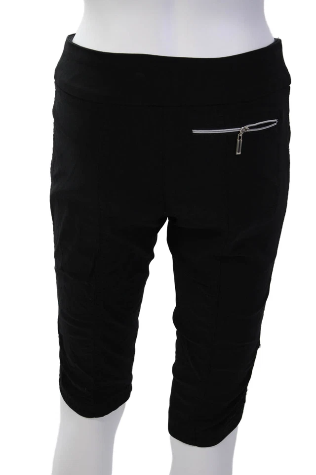 Jamie Sadock Womens Silver Toned Hardware Stud Detail Shorts Black Size 2 - Image 3 of 4