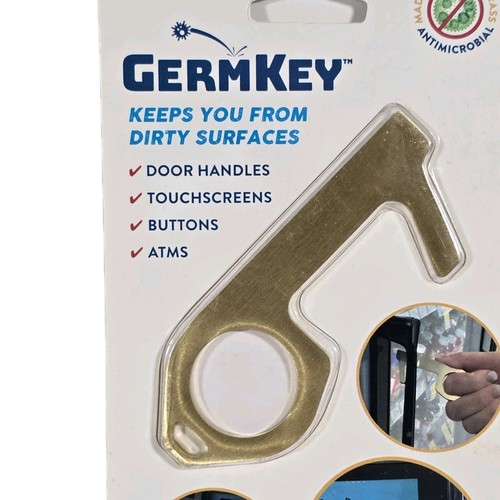 Germ Key Solid Brass Antimicrobial GermKey Touch Tool Brand New - Picture 2 of 5