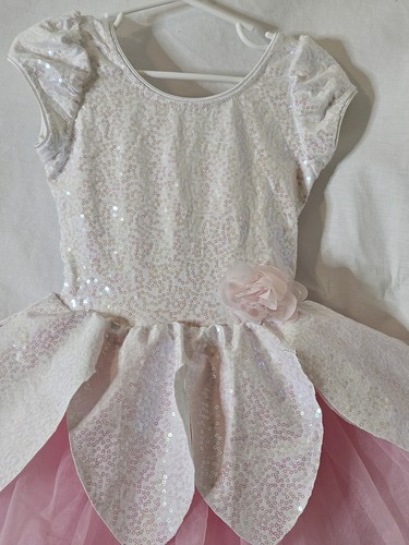 Beautiful Sparkly Petal PINK Tulle Special Occasion Dress Size Small Child - Picture 2 of 7