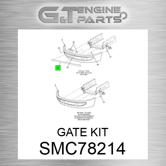 SMC78214 GATE KIT fits INTERNATIONAL TRUCK (Surplus Open Box)