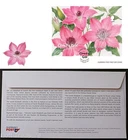 Guernsey Stamps: "Guernsey Clematis Gold - C.Sarah Elizabeth" £3 M/S FDC 2021