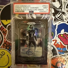2022 Panini Chronicles Prizm Black Green #PB-22 Ahmad Gardner /49 (RC)