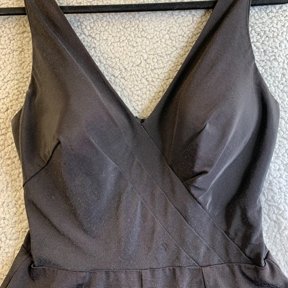 Traje de baño de colección años 50 SEARS SEA STARS talla 14 negro 1 pieza traje de baño pin up grueso Foto 2 de 4