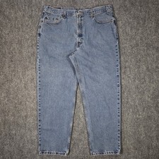 Vintage Y2K Levis Mens 42x30 Jeans Relaxed Straight Leg 2002 Denim Cotton Mexico