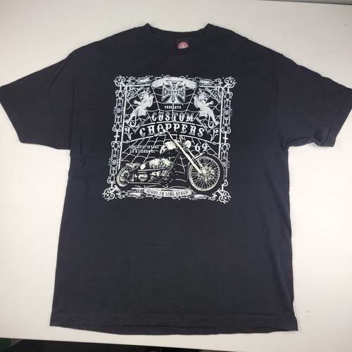 VTG Y2K West Coast Choppers Jesse James Graphic T Shirt Black Sz XL Double Sided - Picture 1 of 8