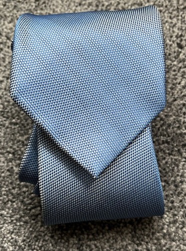 Mens Marks And Spencer Blue Mix Smart Patterned Tie 3.5" Wide 57" Long - Picture 1 of 3