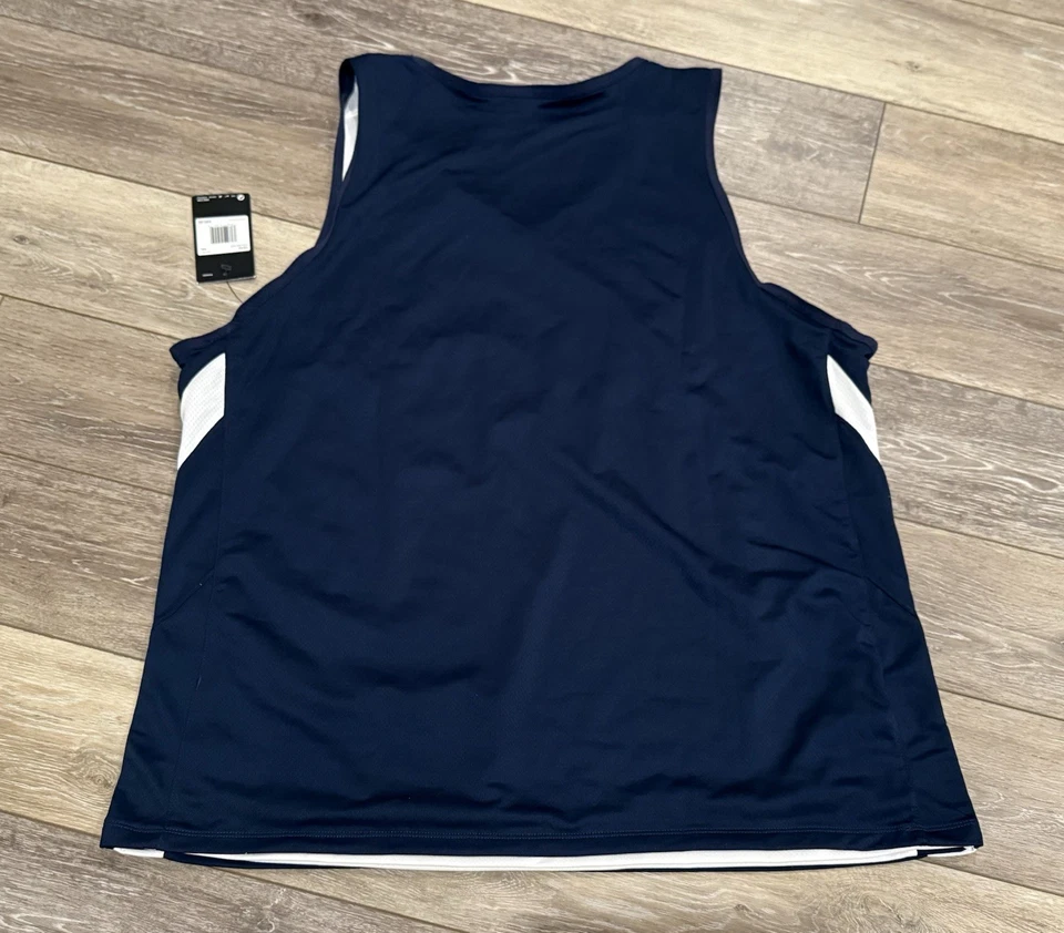 Camiseta Nike Team masculina tamanho 2XL Dri-Fit reversível prática de basquete azul marinho - Imagem 4 de 4