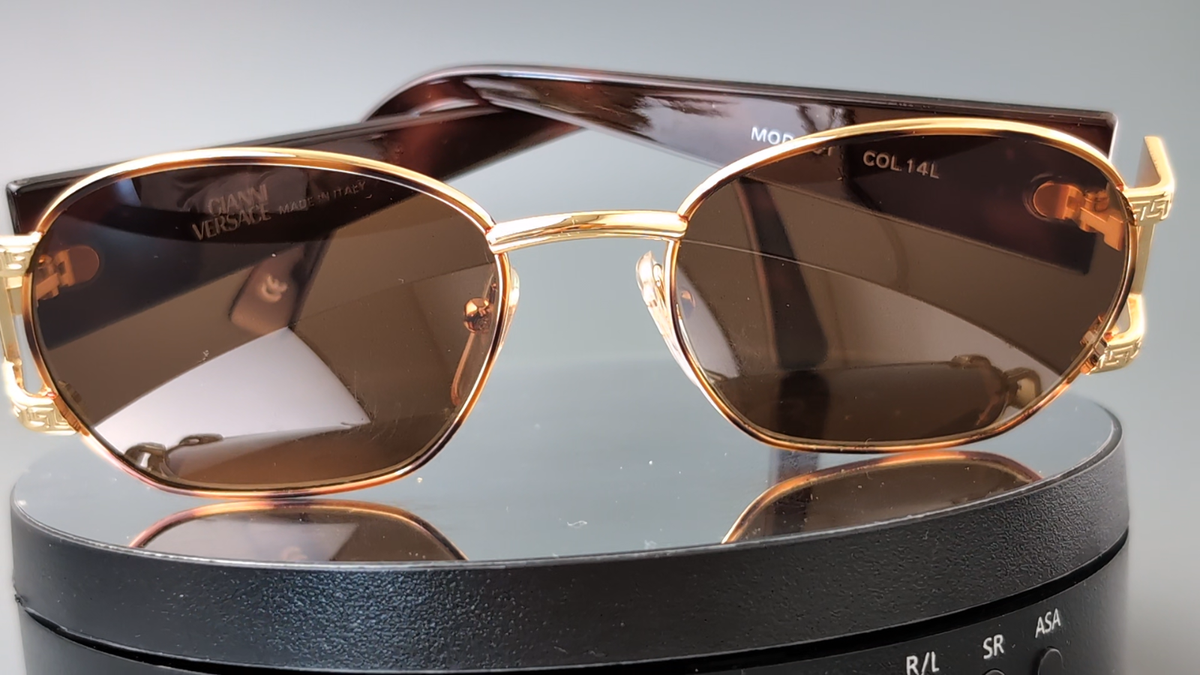GIANNI VERSACE Mod.S61 col 14L Sunglasses Gold Brown Frame Medusa