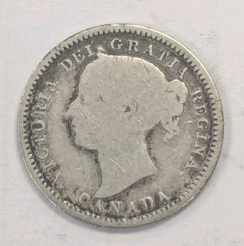 1888- Canada 10 Cent Coin-#T143 - Picture 2 of 2