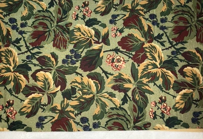 BTHY PANSY PARK Thimbleberries Green Gold Leaves RJR Fabrics Floral Cotton