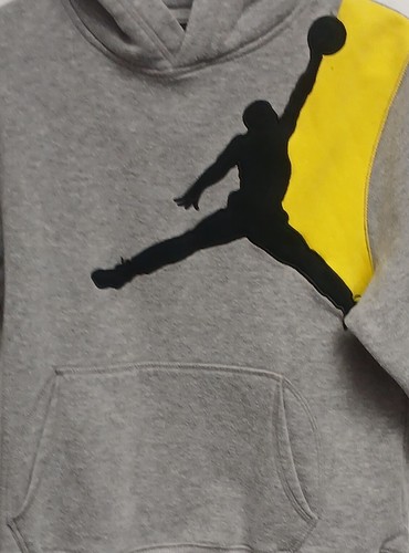 Nike Jordan Jumpman Heather Gray Hoodie Hooded Pullover Youth Boy's L - Picture 6 of 14