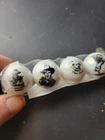 Vintage Character Milk Glass Western Marbles