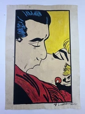 Roy Lichtenstein COA Art Painting Original Drawing Vintage Paper Signed