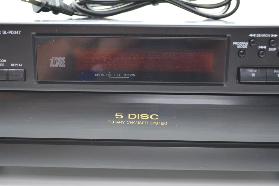 Panasonic SL-PD347 5-дисковый проигрыватель компакт-дисков MASH цифровая сервоприводная система винтажный - Изображение 3 из 4