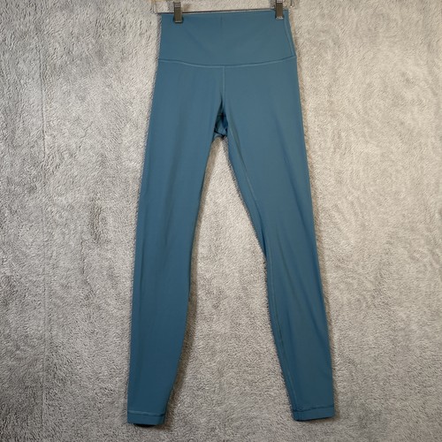 Leggings donna Lululemon taglia 4 allineati verde yoga palestra 22x27