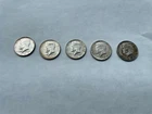 Lot of Five 1964 Kennedy Half Dollars - 90% Silver