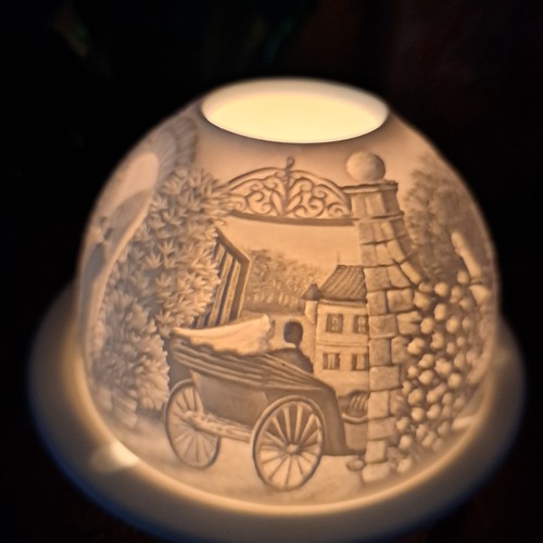 Bernardaud Limoges Lithopane Porcelain Votive Candle Holder Wedding Garden - Picture 6 of 11
