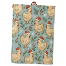 Christmas Chicken Blanket Gifts for Women Adults Girls Kids, Cute Farm