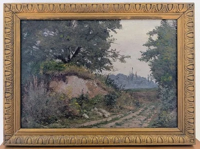 Tableau ancien - Paysage - Ecole française 19° siècle - Huile sur toile - - Photo 1/4