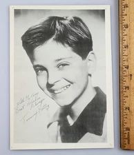 Vintage 1950s TV Star Tommy Rettig Autographed Photo Lassie Death Valley Days