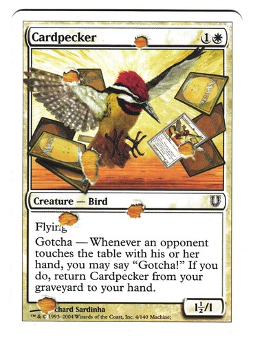 Magic The Gathering MTG - Unhinged UNH 2004 - #4 Cardpecker NM FOIL x1
