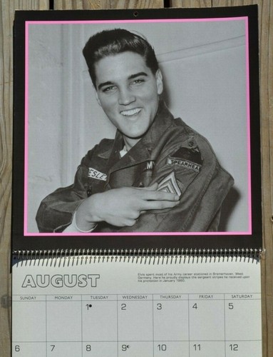 CALENDARIO ESPIRAL ELVIS LOS PRIMEROS AÑOS DISTINTIVO 1989 - Imagen 8 de 9