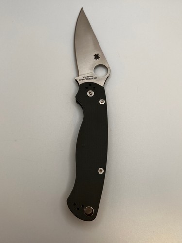 New Spyderco Paramilitary 2 /G-10 Gray /Cruwear /C81GPGY2 /Satin /Discontinued - Picture 5 of 11