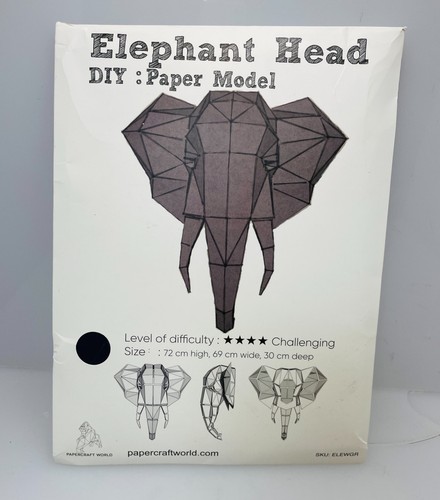 PaperCraft World 3D Elephant Head Wall Art - 第 1/3 張圖片