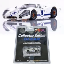 AFX 22078 Mega G+ Ford GT40 Mark IV #9 White HO Slot Race Car