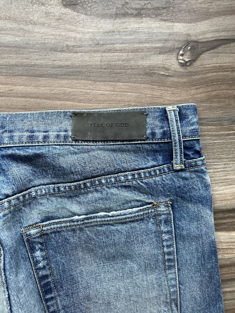 Fear of God Fourth 4th Collection Selvedge Indigo Denim Jeans Size 32  Authentic