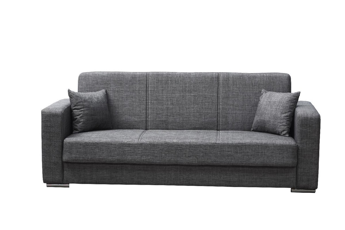 DecHome Divano Letto Posti Futuro 220x84x82 cm Tessuto Grigio FUTURO-3P - Main Image