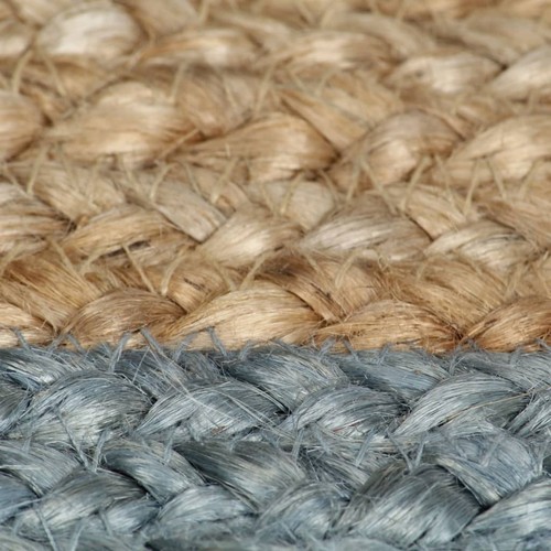 Handmade Rug Jute with Olive Green Border 120 L1P1 - Picture 5 of 6