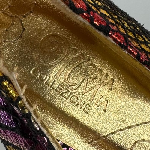 Mona Mia Collezione WOMENS Rainbow Slip On Platform Stilettos 6" Heels SIZE 7.5 - Picture 11 of 24