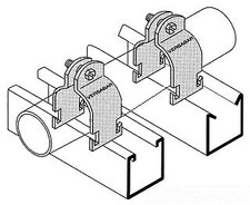 VERSABAR CORPORATION VP-9300, Rigid Pipe Clamp, 3", 800 Lb, Zinc Plated, 1pc