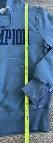 Champion Reverse Weave Herren Small Blue Spell Out Hoodie Sweatshirt Pullover - Bild 5 von 7