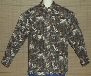 North-River-Outfitters-Buck-Deer-Camo-Green-Gray-Black-Cream-Size-Medium-NWT