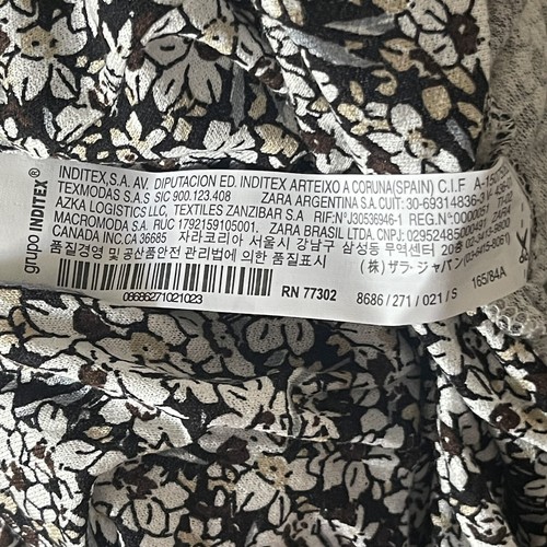 Mono Zara Trafaluc para mujer con flor pequeña boho correa soporte pierna ancha jumper - Imagen 7 de 12