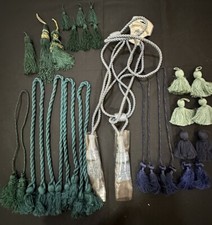 Large Lot 26 Decorative Tassels Key Drapery Sewing Teal, Blue, Green,