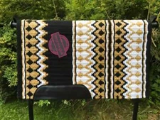 Horse Western Show Saddle pad Top Wool Pad Sensor Flex Size 34" L x 36" W