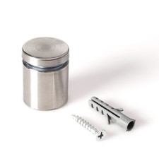 Stainless Steel Standoff 1 Inch Diameter x 1 Inch Barrel Length Brushed Finish