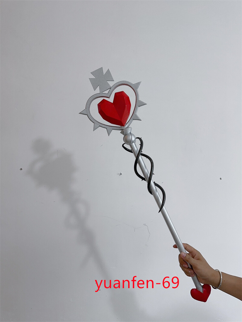 Path To Nowhere Hella Red Heart Queen Staff Wand Cosplay Prop Halloween Handmade
