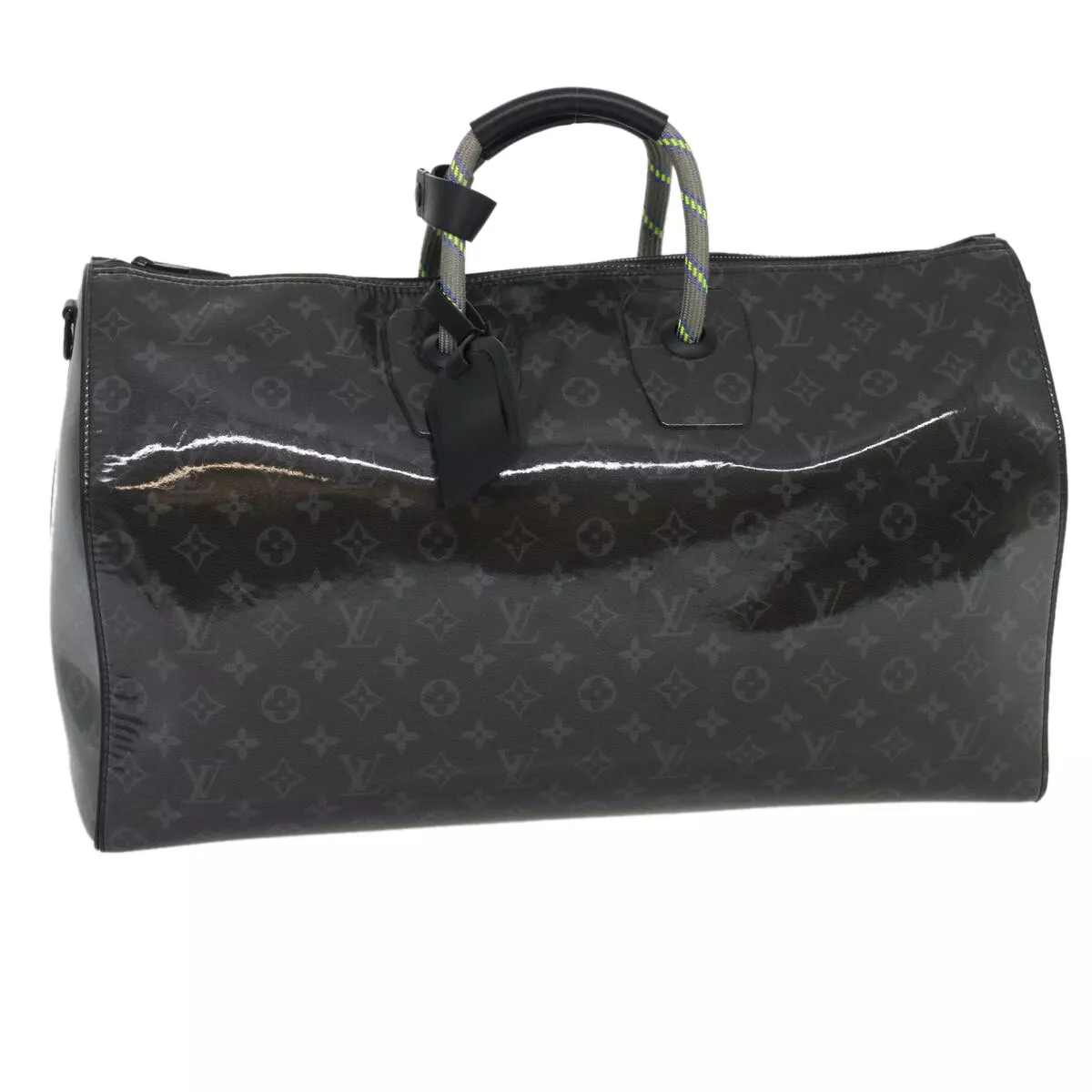 Louis Vuitton Black Monogram Mesh Keepall Bandouliere 50 Bag - Yoogi's  Closet