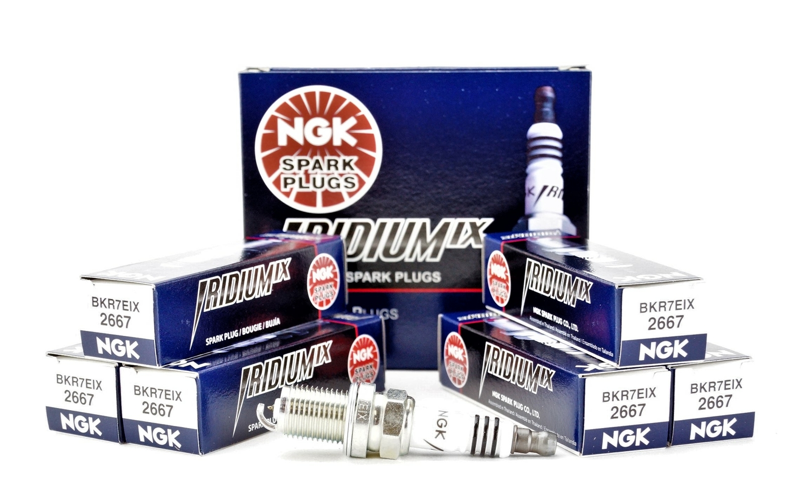 Set of 6 Genuine NGK 2667 Iridium IX Spark Plugs BKR7EIX Fast Free Shipping